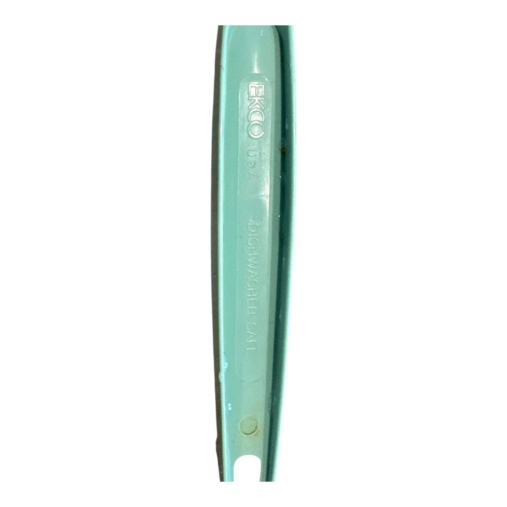 Vintage EKCO USA Aqua Blue Spaghetti Pasta Server‎ Spoon Kitchen Utensil